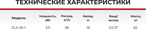 Насос самовсасывающий центробежный ZLX-20-1-10